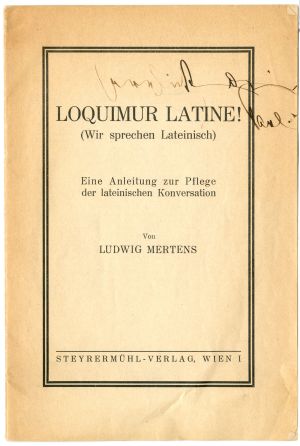 Loquimur Latine! cover (Brenner-Archiv LW-NC 104 01).jpg