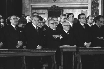 Memorial service for Aldo Moro, former prime minister of Italy, 13 May 1978